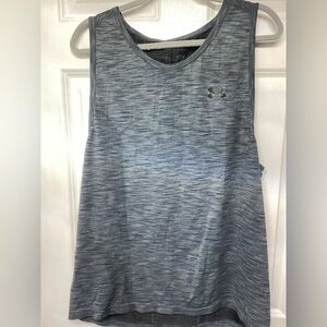 Under Armour Women's Heathered bluish gray athletic Tank Top xl